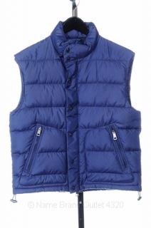 Burberry Brit M Fulton Down Puffer Vest Blue Novacheck Coat Jacket 