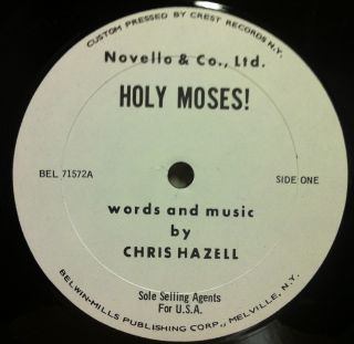 CHRIS HAZELL holy moses LP VG+ Killer Rare Private Xian FUNK PSYCH 