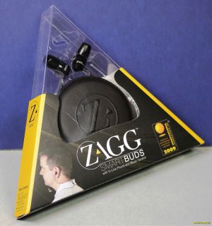 New ZAGG Smartbuds Black Earbuds Earphones for iPhone 4S 4 iPod Touch 