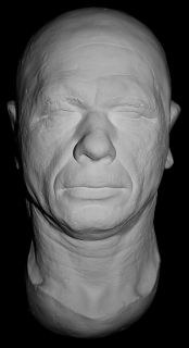 Charles Bronson Life Mask Life Cast Bust in Light Weight White Resin 