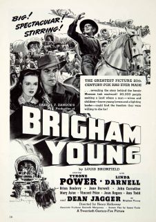 1940 Ad Brigham Young Louis Bromfield Tyrone Power Linda Darnell Dean 
