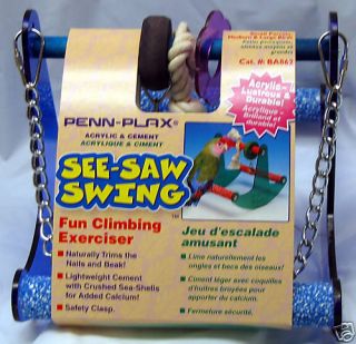 PPBA862 Penn Plax Bird Acrylic Cement See Saw Swing