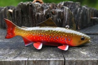 brook trout fish decoy by james stangland