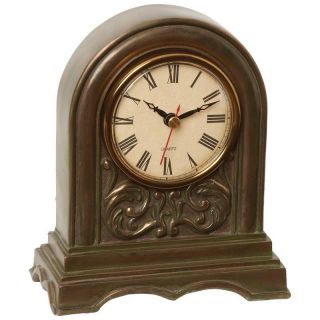 New Brookwood Quartz 6 1 2 Mantle Clock Arched Shelf Clock Battery 