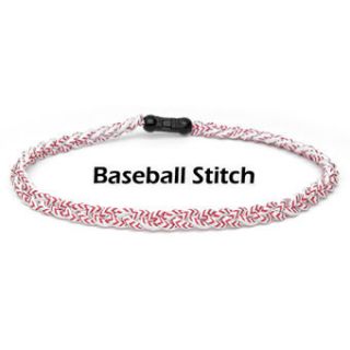 Brett Bros Ionic Titanium Necklace Baseball Stitch Large