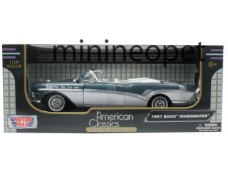 Motormax American Classics 1957 57 Buick Roadmaster 1 18 Diecast Blue 