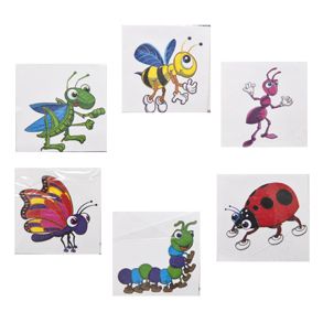 12 Bugs Insects Temporary Tattoos Kids Birthday Party Goody Bag Favors 