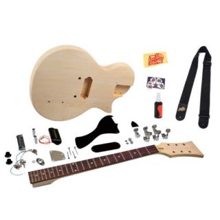Saga LJ 10 Build Your Own LP Style Junior Electric Guitar Kit Bundle 