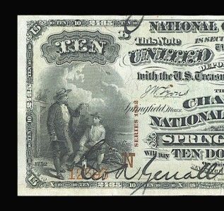 1882 $10 National Currency Brownback Chapin High Grade