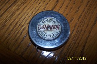 Vintage Dominion building materials 6 foot Lufkin tape measure made in 