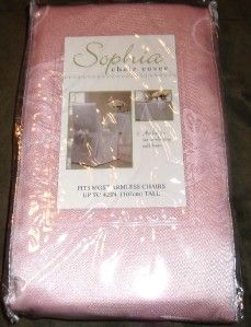 Brownstone Gallery Sophia Pink Chair Cover Armless Chairs Up to 42 