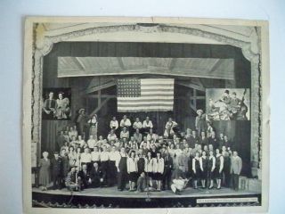Vintage B&W Publicity Photograph WLS National Barn Dance Cast 10/1944 