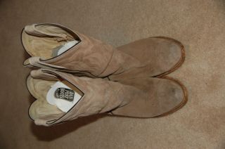 Vintage Mens Suede Frye Cowboy Boots size 11D