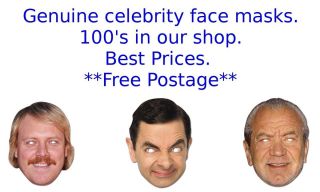 Famous Movie TV Celebrity Face Masks Genuine and with Free Post