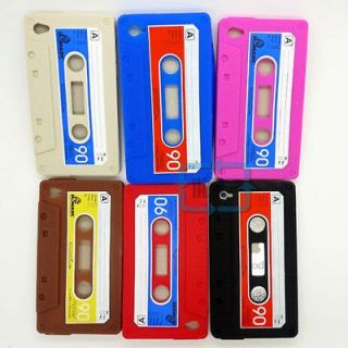 RETRO Cassette Tape Silicone Case SKIN COVER For iPod Touch 4