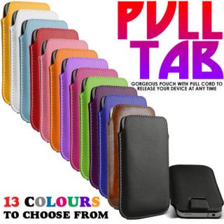 PREMIUM LEATHER PULL TAB CASE COVER POUCH FOR BLACBERRY 9360 9370 