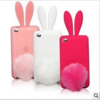 Lot 3PCS Soft Rabbit Bunny Silicone Case Cover Skin For iPod Touch 4 