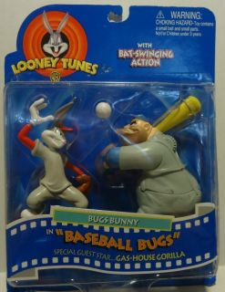 BUGS BUNNY IN BASEBALL BUGS ACTION FIGURE FEAT GAS HOUSE GORILLA 1997 