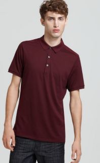 Burberry Brit Mens Jersey Classic Polo Size Large $150 Claret New 