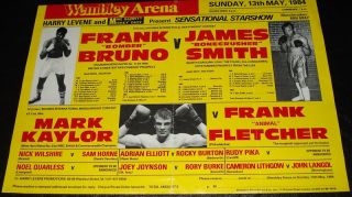 Frank Bruno V Bonecrusher Smith HW 1984 Boxing Poster