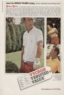 Robert Bruce Golf Shirts 1963 Vintage Ad Arnold Palmer Styling