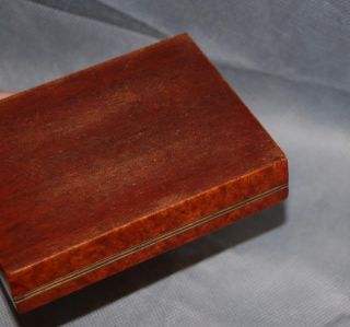 Antique French Burl Wood Brass and Mother of Pearl Box