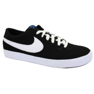 Nike Bruin Low 537332 014 Mens Laced Suede Trainers Black White