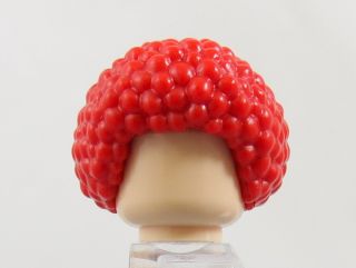 Lego New Minifigure Part Red Clown Hair Afro Berry Bush Minifig