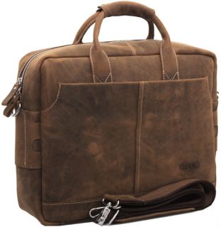    Leather 17 Laptop Case Briefcase Messenger Bag Tote Business Bags