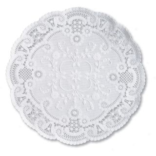 12 INCH WHITE PAPER FRENCH LACE lacy doily DOILIES Baking CRAFT USA 
