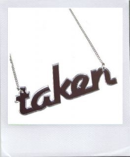DIY acrylic Taken Lovers emo Slogan necklace