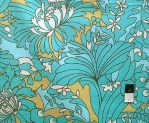Amy Butler AB34 Daisy Chain Wild Flowers Turquoise Fabric By The Yard