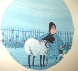Lindsays Lamb P Buckley moss print retired rare numbered double signed 