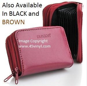 New Buxton Leather Palm Organizer Wallet Brown or Black