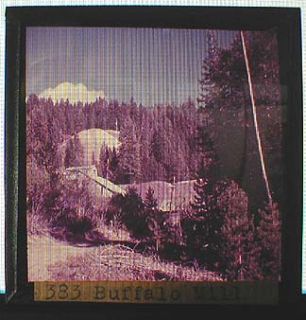 Color slide photograph BUFFALO MINE MILL 1950s Oregon gold mining 