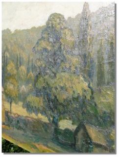 Fred C Landefeld Oil Painting Landscape Old Vintage Impressionist 