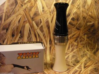 Fred ZINK PC 1 Short Reed Goose Call Black and Ivory Custom Acrylic 
