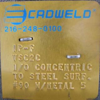 New Erico Cadweld VSC2C Vertical Steel Surface Mold