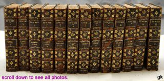 13 Volume Works of James Russell Lowell C 1890s Quarter Leatherbound 