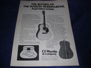 Martin Guitars HD 28 Herringbone 1977 Print Ad
