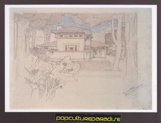 Frank Lloyd Wright K C Derhodes House South Bend in 1906 Artwork 
