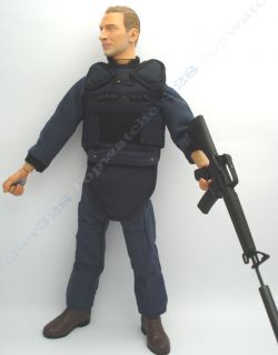  Figure Accessories  Blue Uniform / Bullet Proof Vest/Body Armor Set