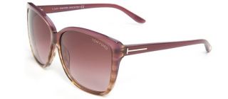   AUTHENTIC TOM FORD LYDIA TF228/S 83Z VIOLET BROWN GRADIENT Sunglasses