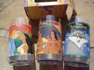POCAHONTAS Disney Burger King Colors o the Wind Collector Glasses 