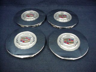 Cadillac DTS 08 11 Chrome Center Caps Set of 4 Fits The 17 9 Spoke 