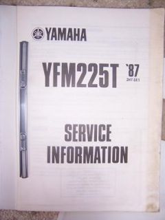 1989 Yamaha YFM250 w 89 Motorcycle Service Manual U