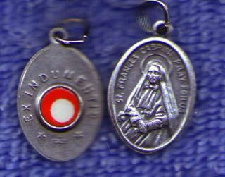 Relic Medal St Frances Mother Cabrini Oval