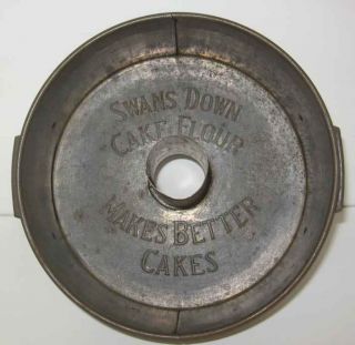   SWANS DOWN TIN CAKE PAN ca 1920s ANGEL FOOD PAN Country Kitchen