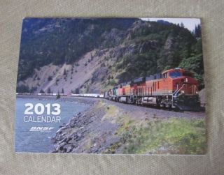 New 2013 Burlington Northern Santa Fe Railroad Railway Calendar