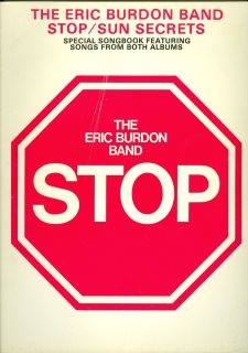 Eric Burdon Band Stop Sun Secrets Songbook Sheet Music The Animals War 